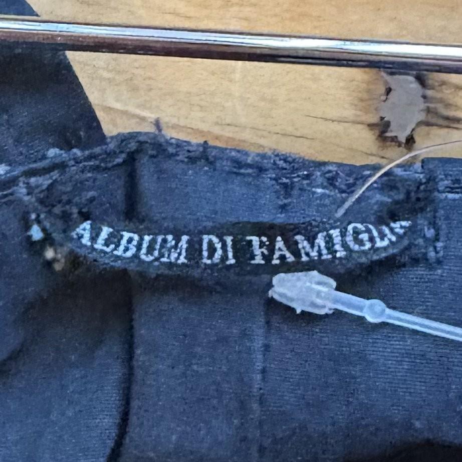 M - Album di Famiglia $350 Salopette Suspender Black Midi Skirt 0804MS