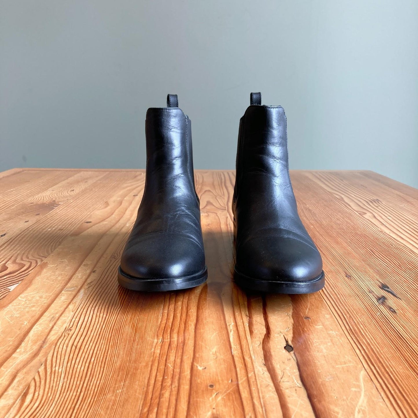 8.5 - Thursday $160 Black Leather Chelsea Duchess Ankle Boots NEW w/ Box 0908LB