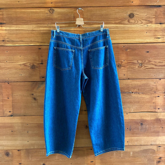 31 - Ozma of California Dark Wash Relaxed Wide Leg High Rise Jeans 0815CJ