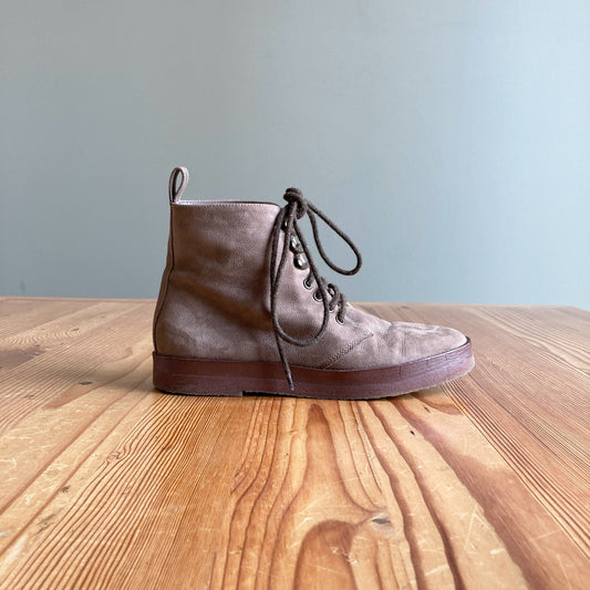 38 / 7.5 - Jenni Kayne Canyon Brown Suede Lace Up Boots 1128SD