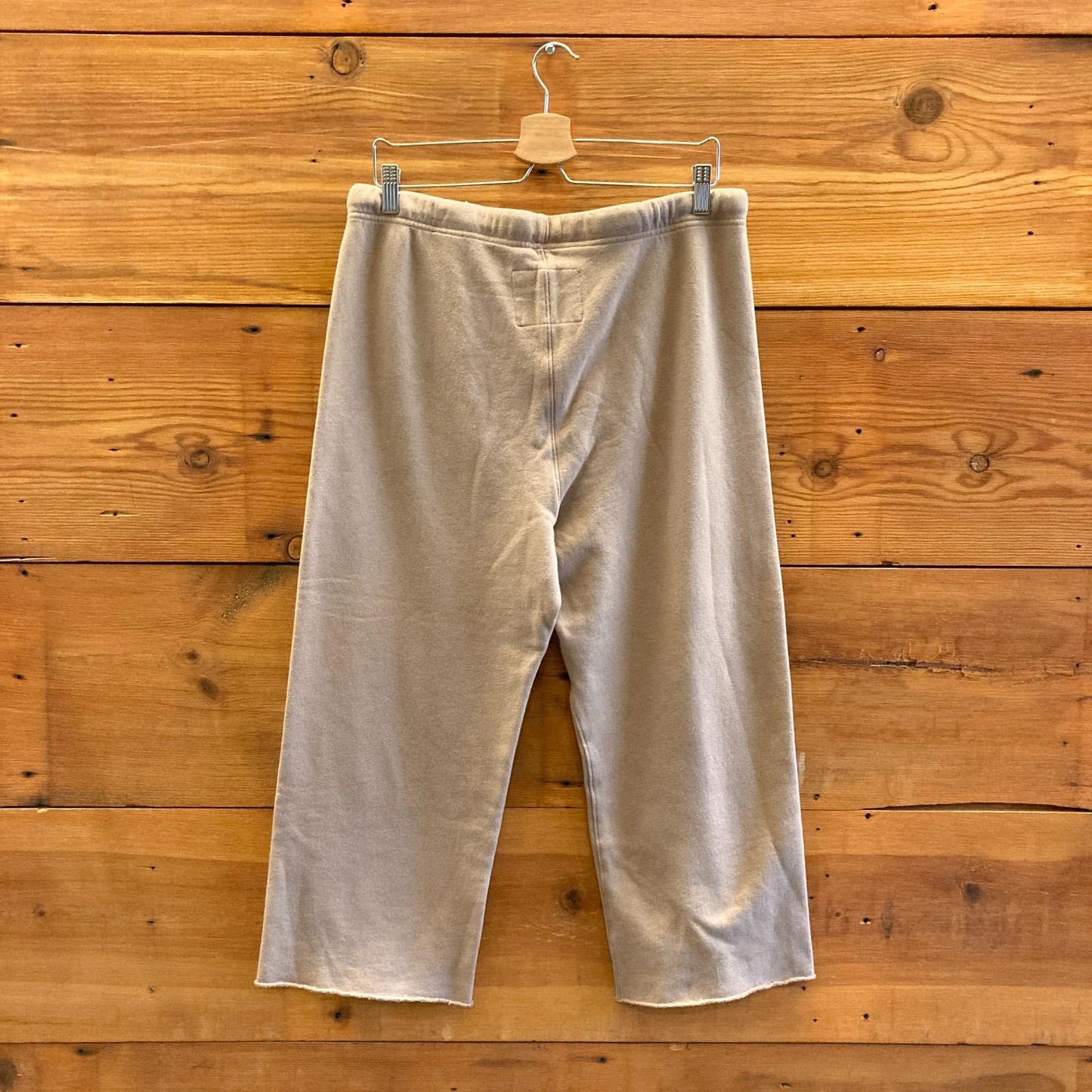 L - Frank & Eileen Light Brown Catherine Favorite Sweatpant Cropped Pants 0523HS
