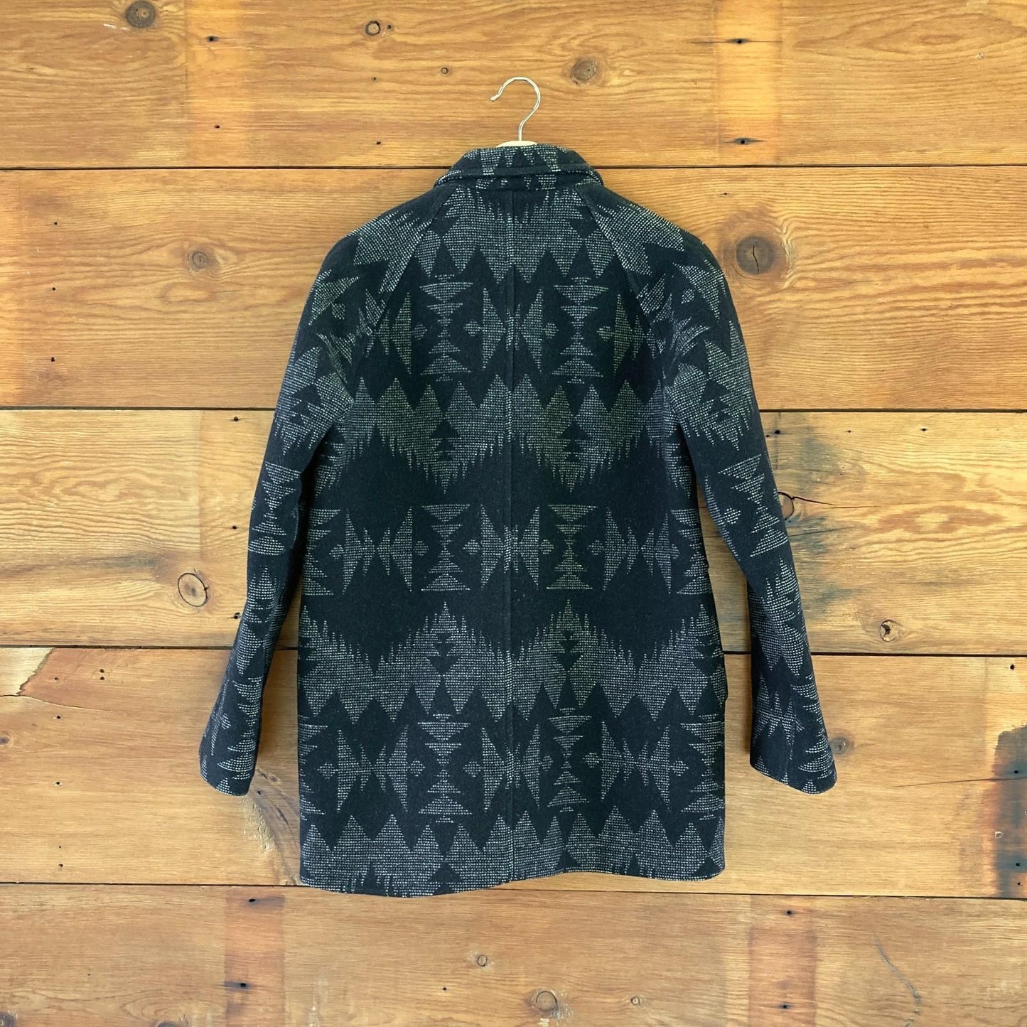 S Mens - Pendleton Portland Collection Black Chimayo Wool Jacket Coat 0813CP