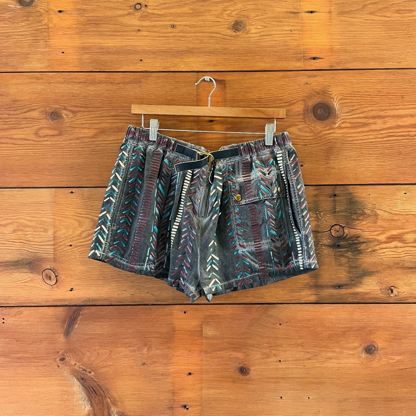 8 - Louis Vuitton Gray Nicolas Ghesquière Patterned 2016 Shorts 1204KS