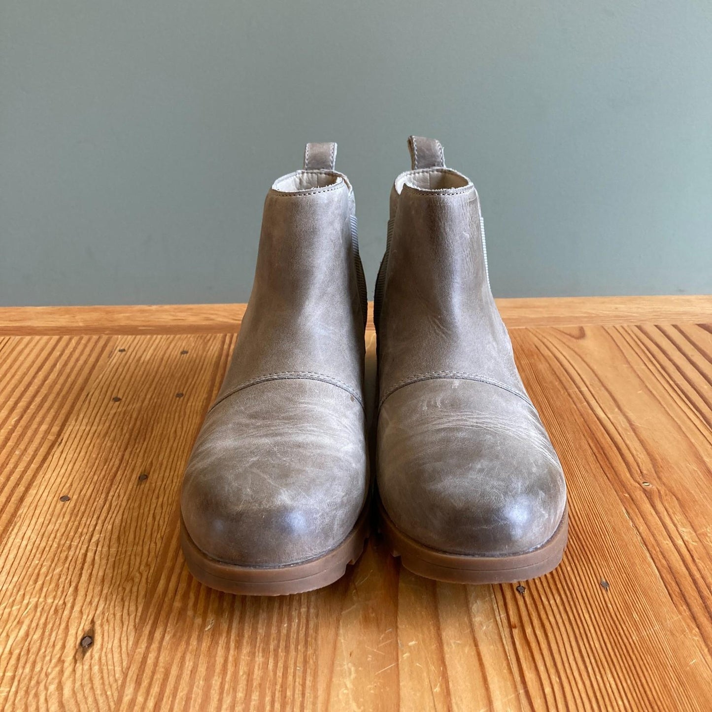 9 - Sorel Dusty Tan Emelie III Waterproof Chelsea Ankle Boots 0116AM