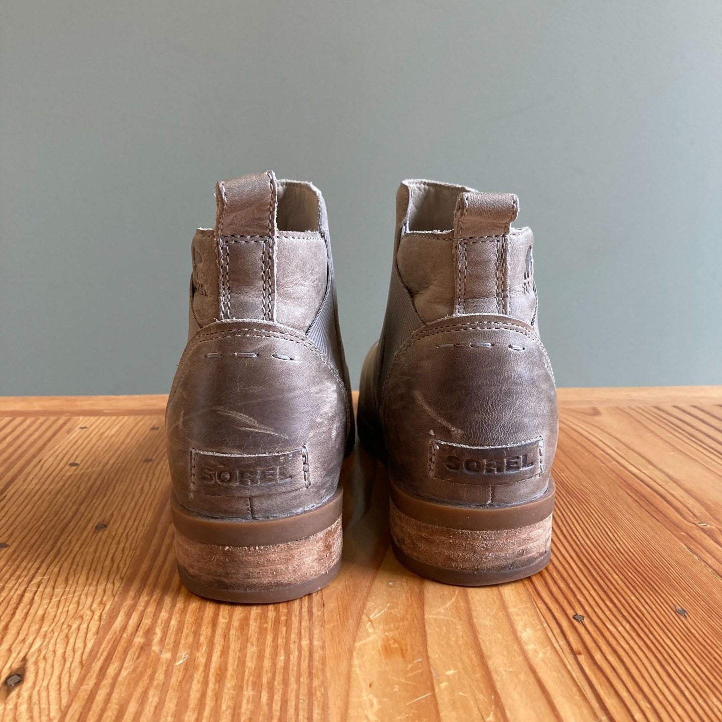 9 - Sorel Dusty Tan Emelie III Waterproof Chelsea Ankle Boots 0116AM