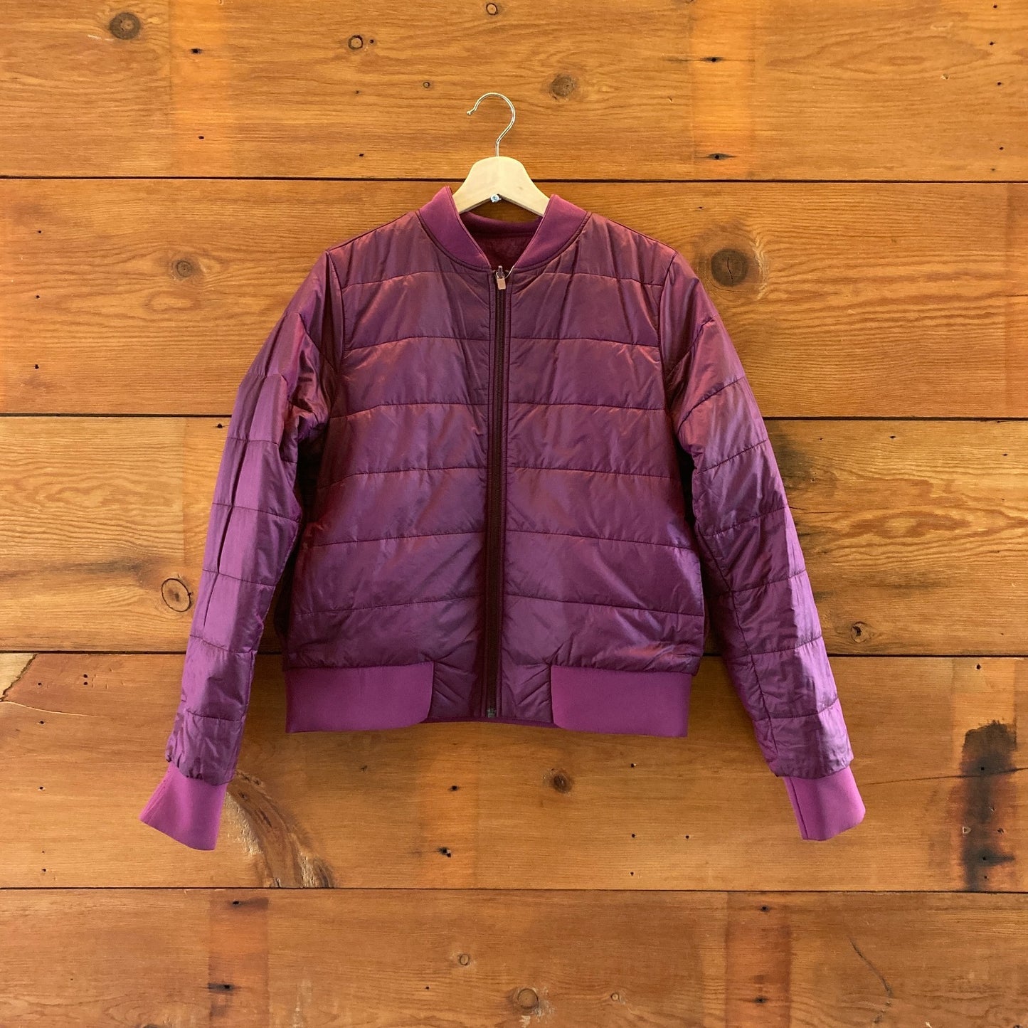 10 - Lululemon Purple Reversible Non-Stop Bomber Jacket Insulated Puffer 1215KM