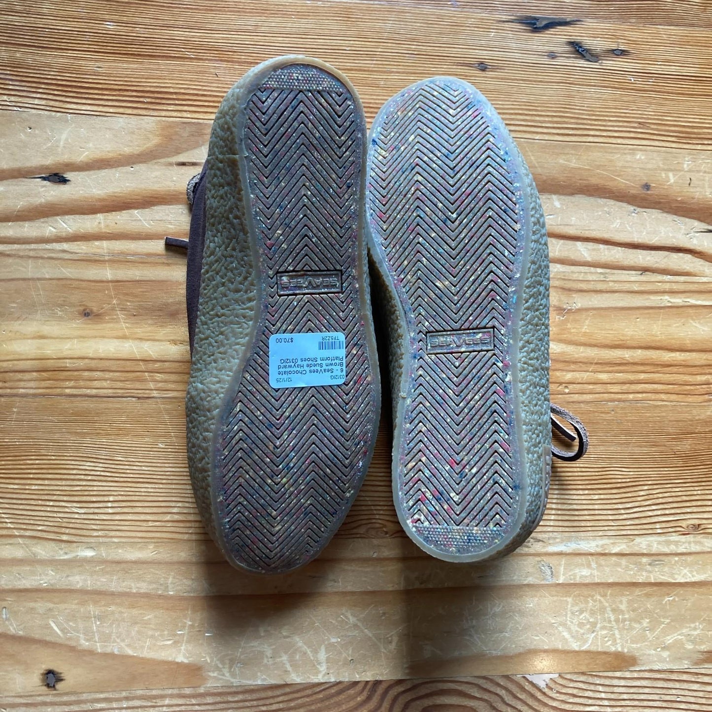 6 - SeaVees Chocolate Brown Suede Hayward Platform Shoes 0312IG