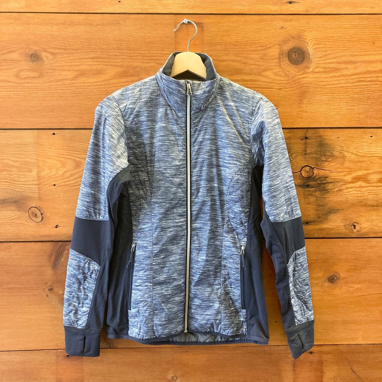 S - Icebreaker Gray Black Merino Wool Full Zip Womens Helix Jacket 3333MC