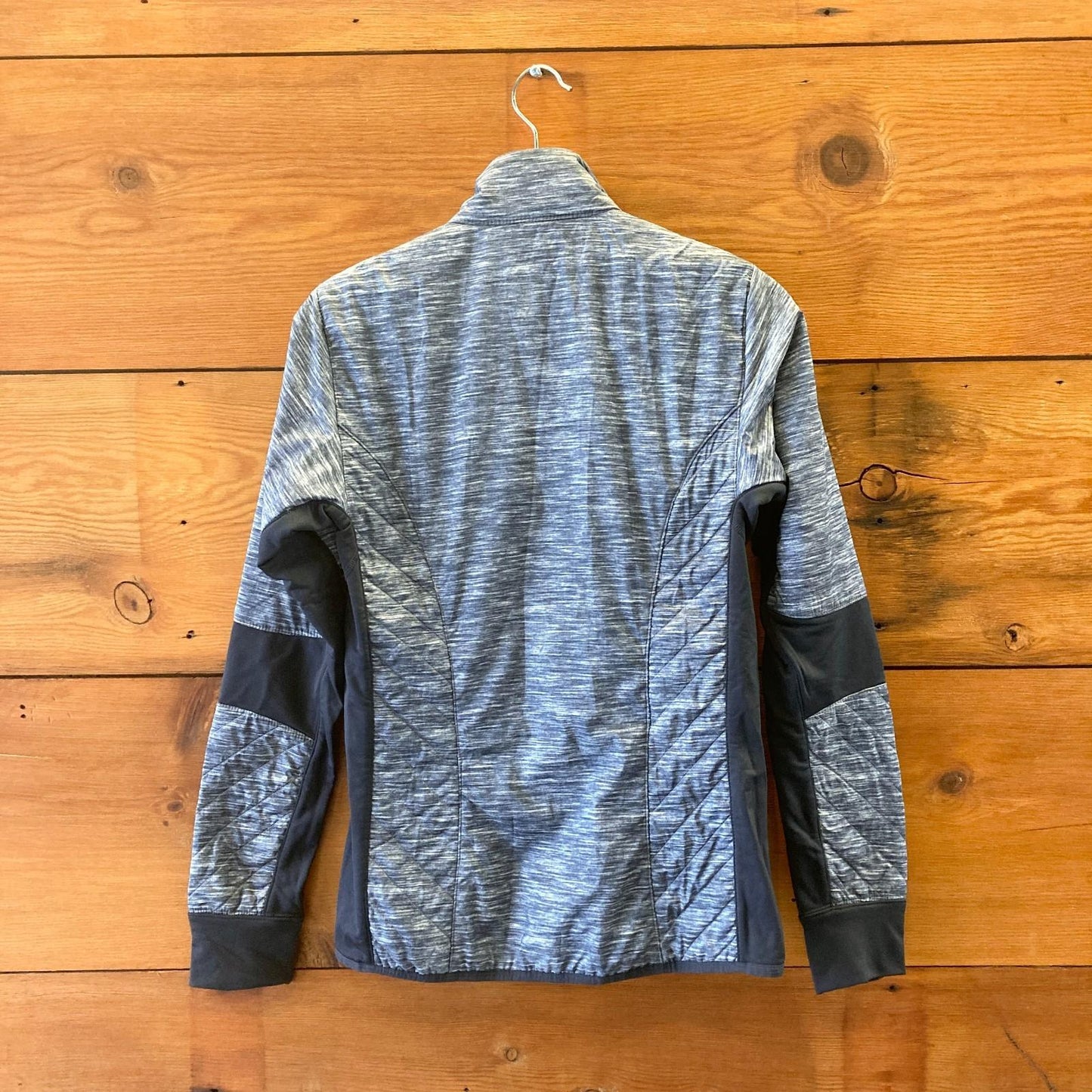 S - Icebreaker Gray Black Merino Wool Full Zip Womens Helix Jacket 3333MC