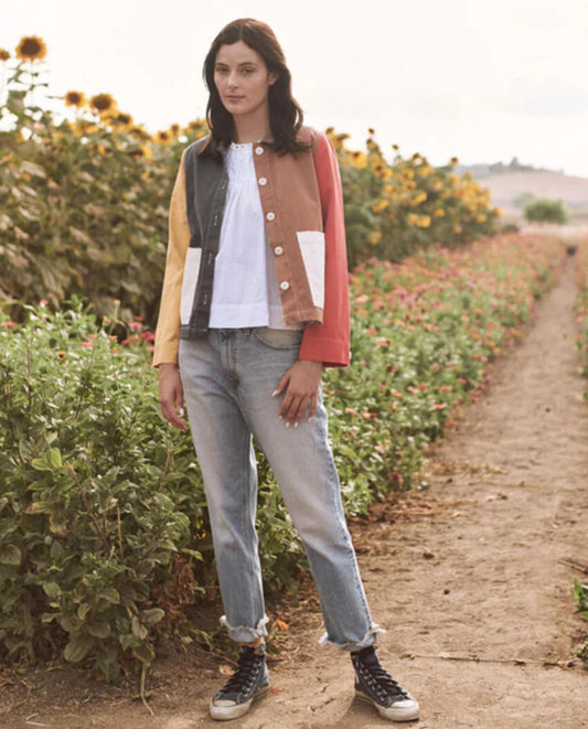 0 / XS - The Great. Multicolor Patchwork Utility Chore Coat Womens Jacket 0312IG