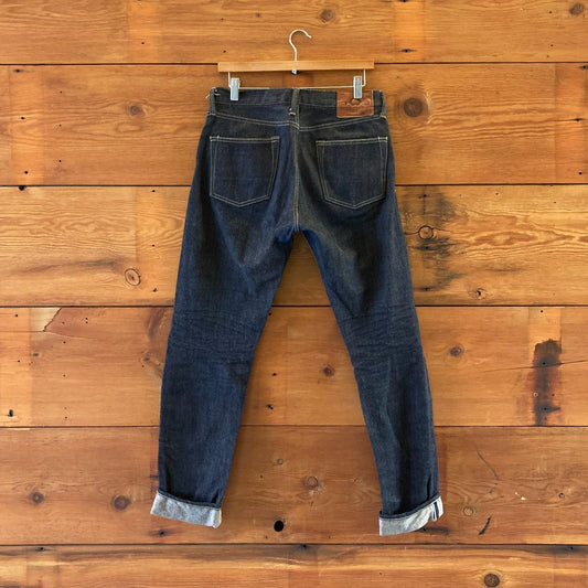 30 - Studio D'artisan Dark Selvedge Wash Fox Fibre Straight Leg Jeans 1008RA