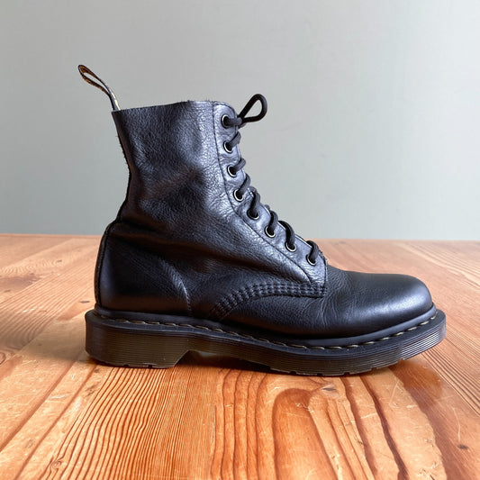 7 - Dr. Martens Black Leather Lace Up 1460 Pascal 8-Eye Combat Boots 0104KR