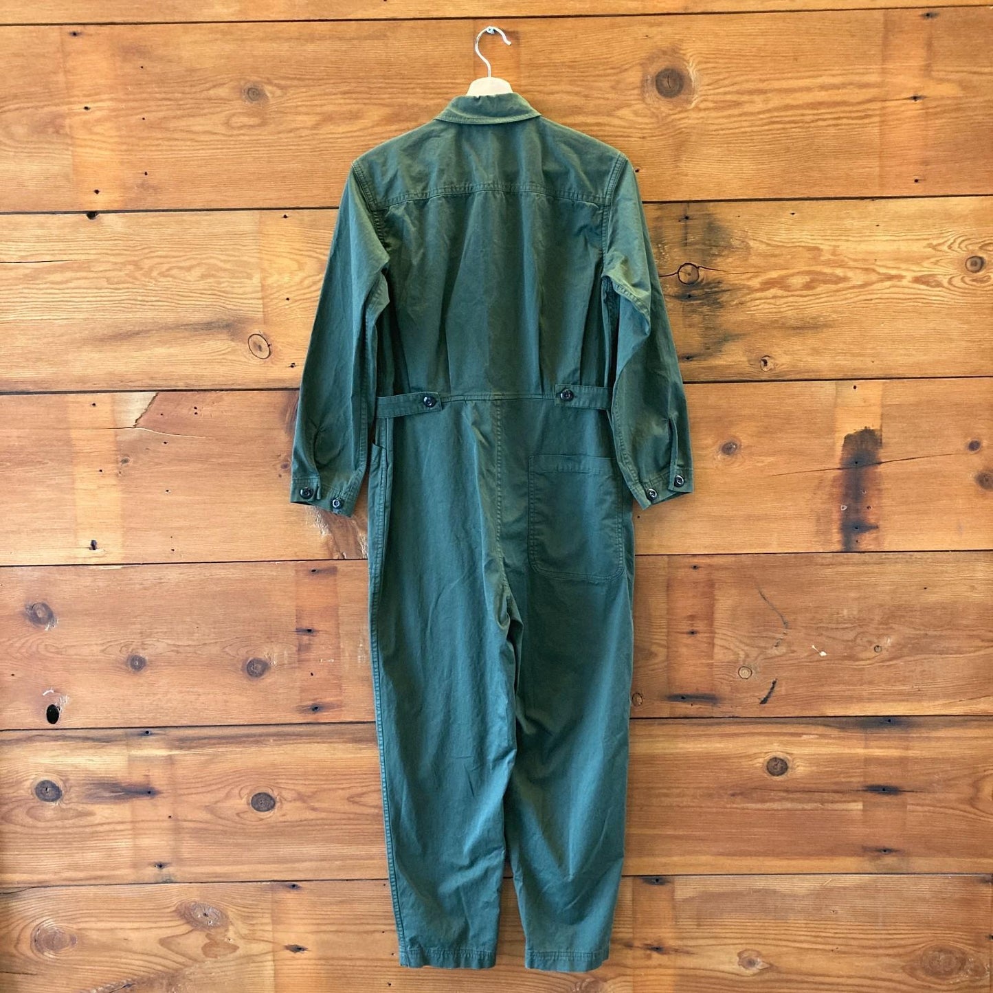 S - Alex Mill $215 Green Long Sleeve Coveralls Cotton Utility Jumpsuit 0209AS