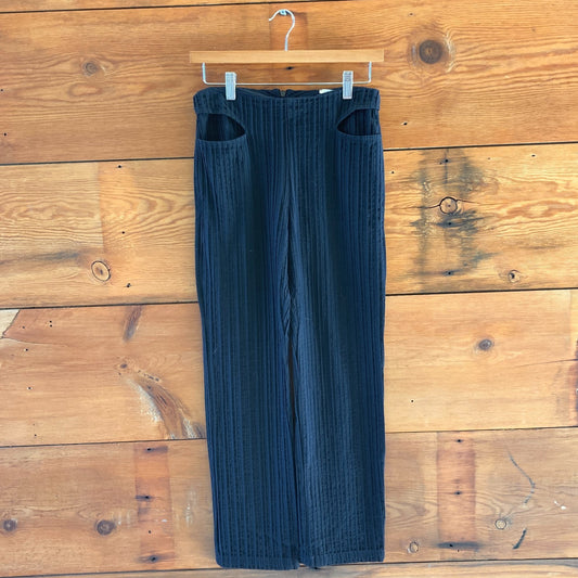 36 / S - Paloma Wool Navy Blue Unique Pocket High Waisted Slim Pants 0509GF
