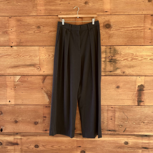 10 - Staud Womens Black Wide Leg Pleated Professional Trouser Pants 0725BV