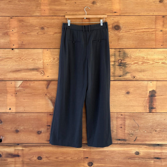 10 - Staud Womens Black Wide Leg Pleated Professional Trouser Pants 0725BV