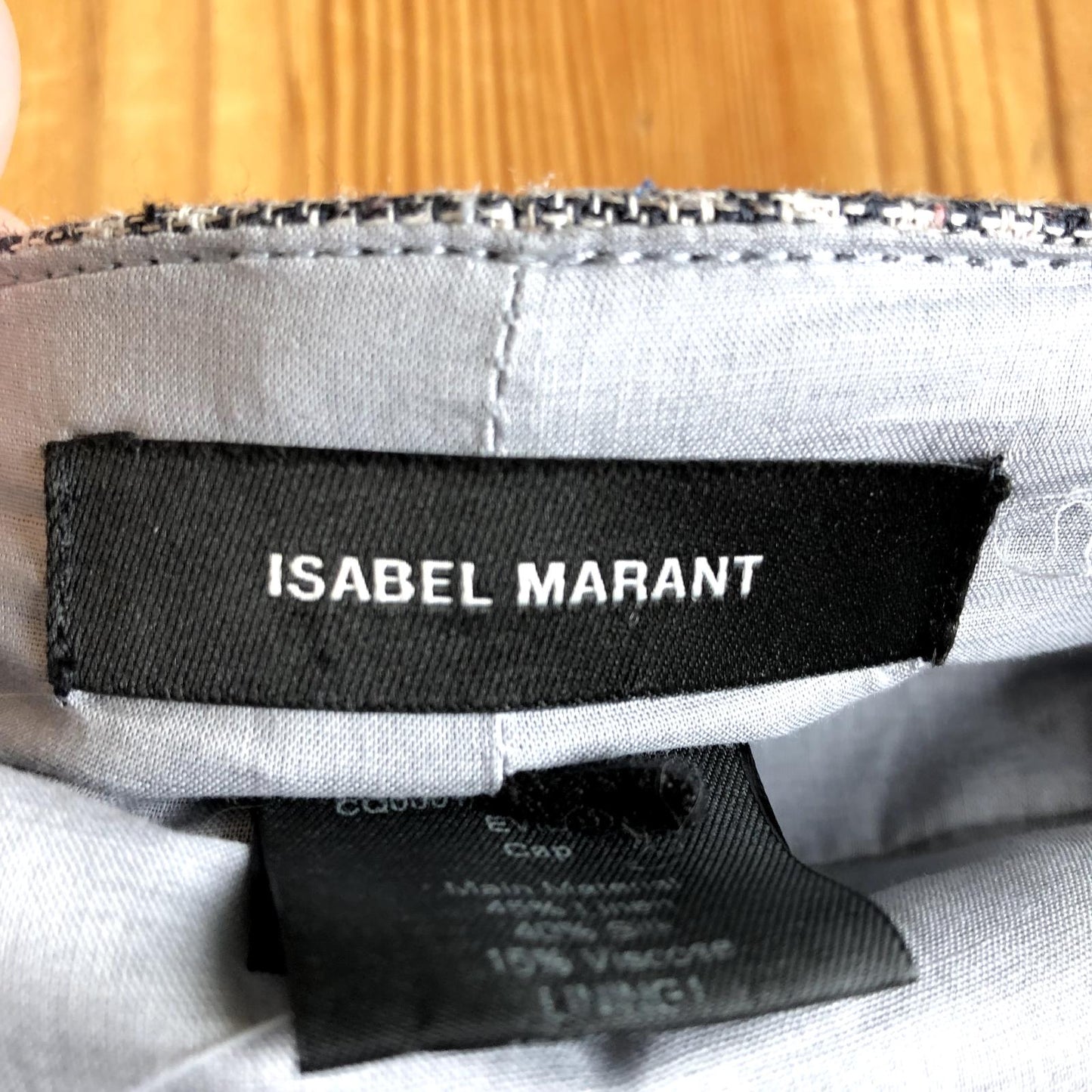 57cm / M - Isabel Marant Plaid Evie Paperboy Brimmed Cap Hat 1011SC