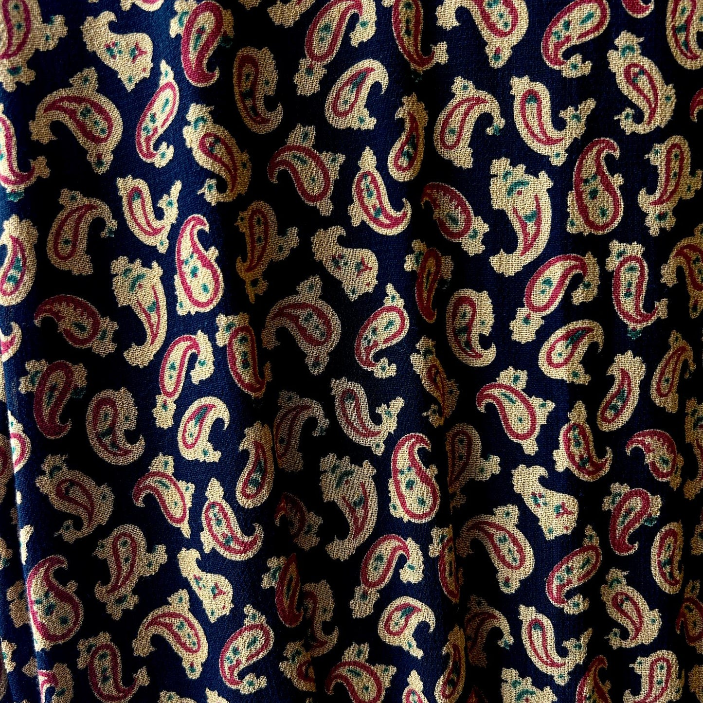 38 - YSL Yves Saint Laurent Rive Gauche 90s Vintage Paisley Print Dress 0125LK