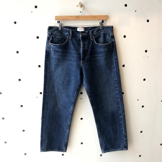 32 - AgoldE $218 Parker in Placebo Wash Long Low Slung Straight Leg Jeans 0206BS
