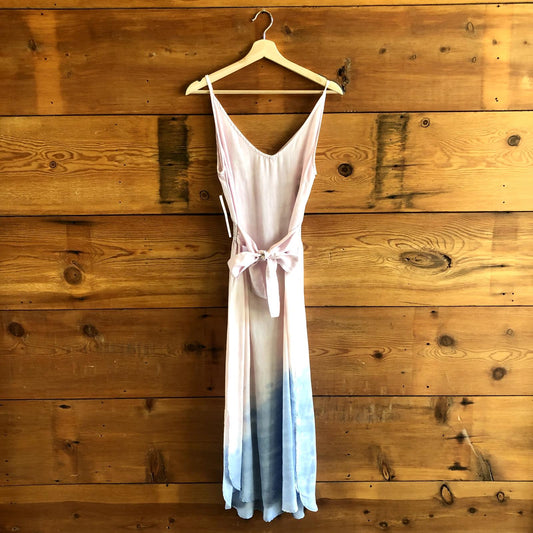 L - Cloth & Stone Anthropologie Pink Blue Ombre NEW $158 Midi Dress 0206BS