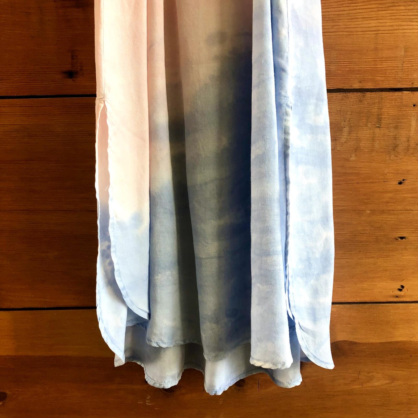 L - Cloth & Stone Anthropologie Pink Blue Ombre NEW $158 Midi Dress 0206BS