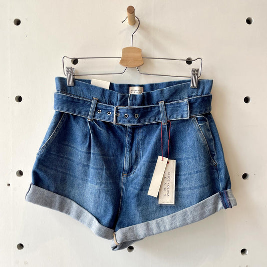31 - Alice + Olivia High Waisted Denim Rosemary Paperbag Jean Shorts NEW 0716MD