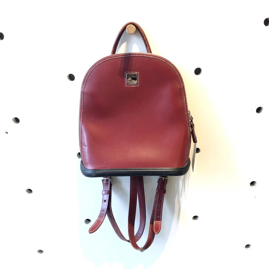 Dooney & Bourke Smooth Dark Red Leather ParaSOLE Backpack 0914LH
