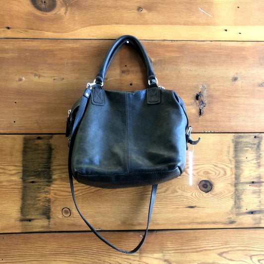 COWBOYSBAG Black Leather Crossbody Shoulder Bag Adjustable Strap 0607NC