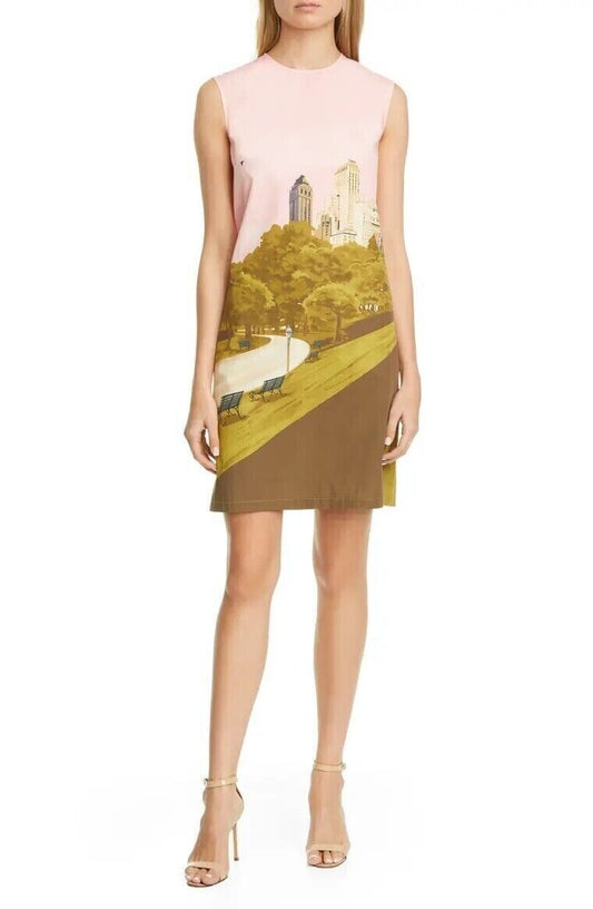 20 - Lela Rose $1295 Central Park Sleeveless Poplin Shift Dress NEW 0716MD