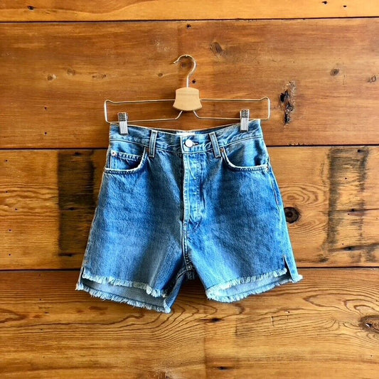 25 - Doen High Rise Button Fly Womens Classic Denim Jean Shorts 0312IG