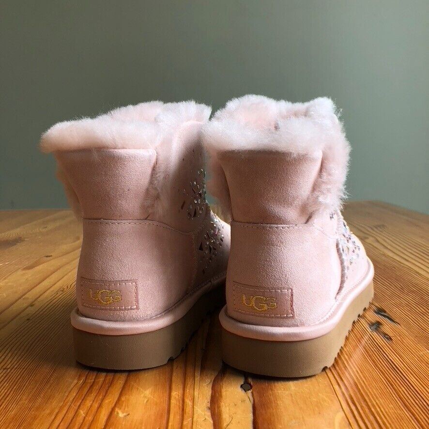 7 - UGG Pink Classic Galaxy Bling Mini Boots NEW w/ Box 0716MD