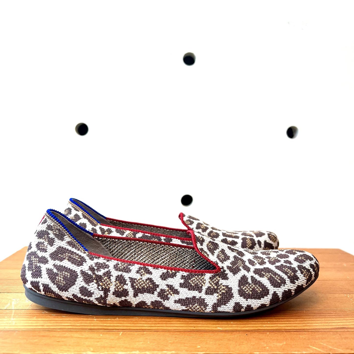 8.5 - Rothy's Mocha Spot Animal Leopard Cheetah Slip On Loafer Flat Shoes 0924KK