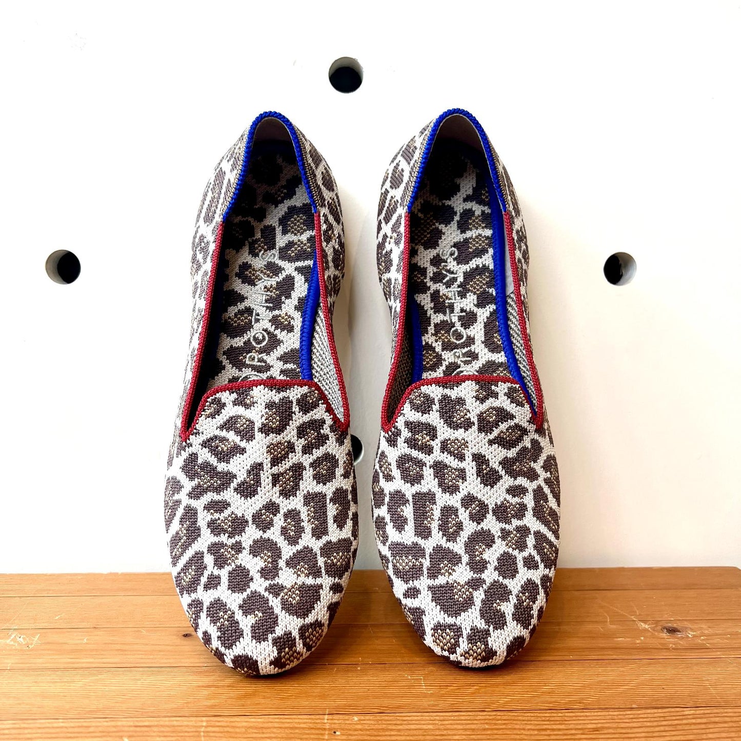 8.5 - Rothy's Mocha Spot Animal Leopard Cheetah Slip On Loafer Flat Shoes 0924KK