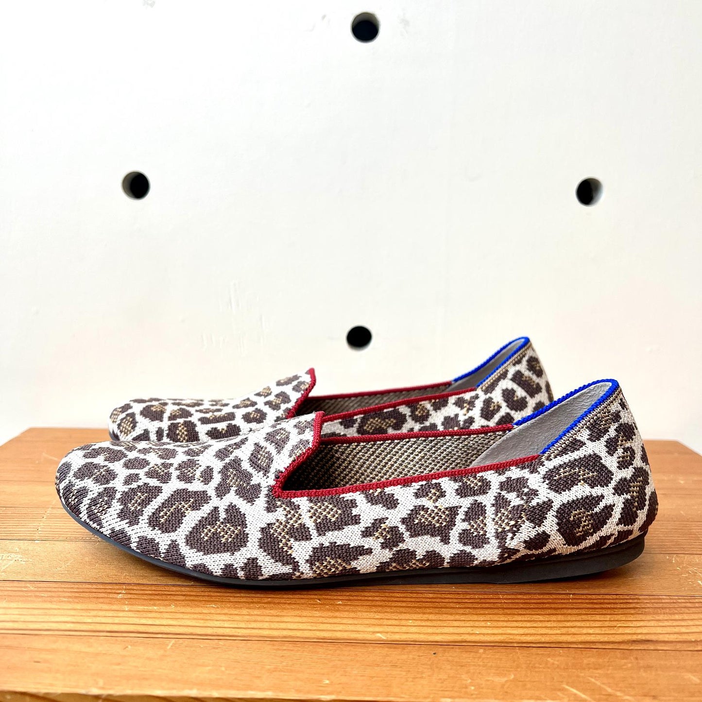 8.5 - Rothy's Mocha Spot Animal Leopard Cheetah Slip On Loafer Flat Shoes 0924KK