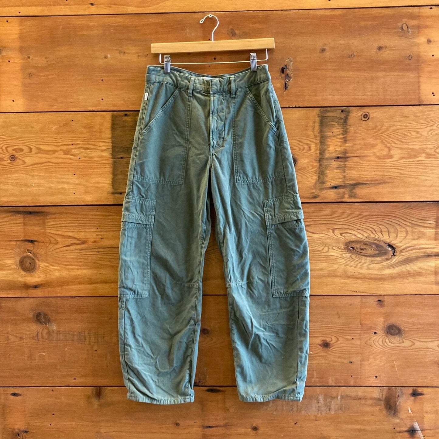 27 - Citizens of Humanity Surplus Green Barrel Leg Marcelle Cargo Pants 0507KL