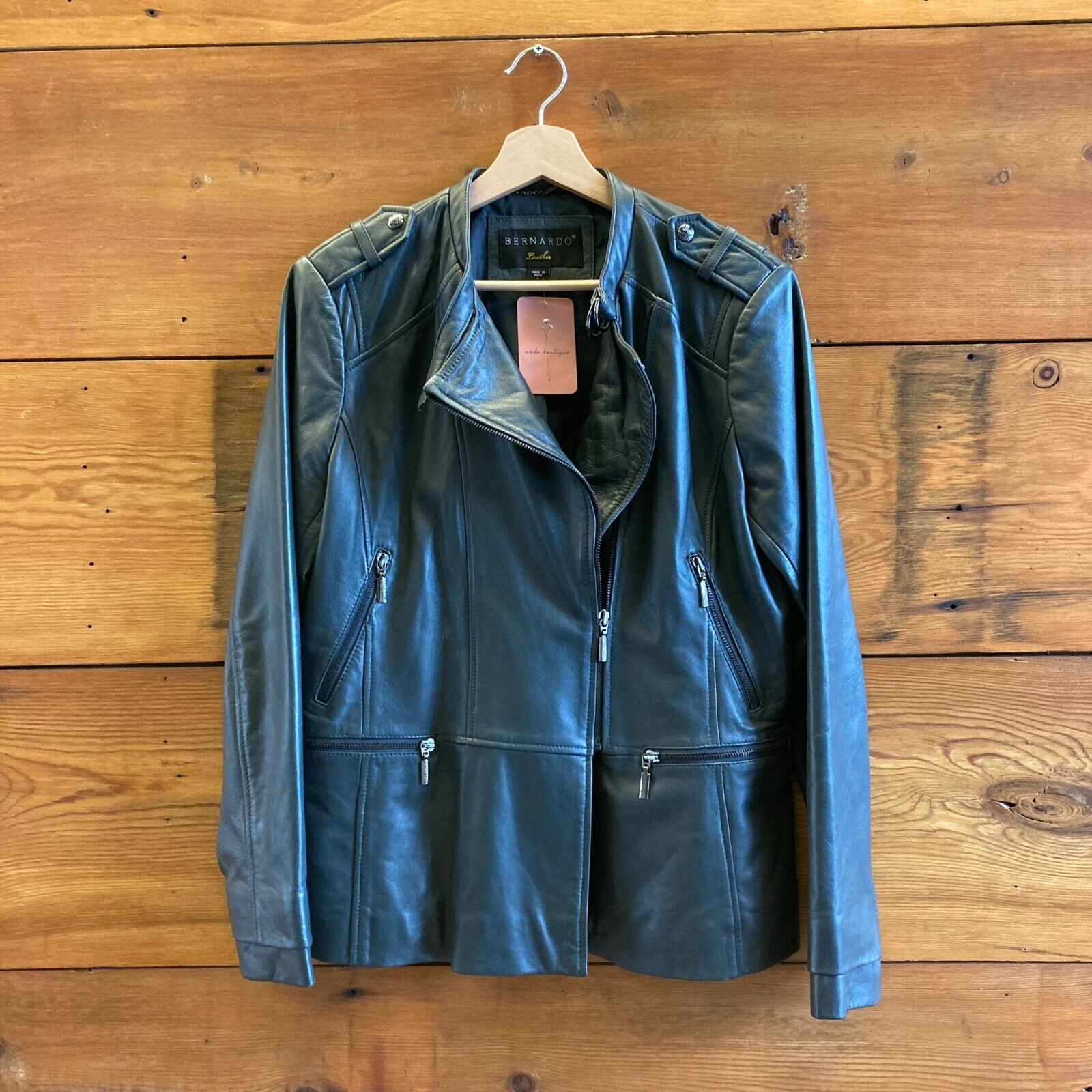 Bernardo 100% Buttery cheapest Soft Leather Moto Jacket