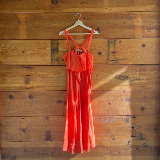 4 - Rachel Comey $675 Poppy Orange Dovalina Sleeveless Midi Dress EUC 0803NF