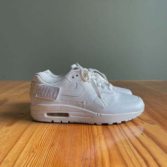 7 - Nike White Air Max 1-100 Patches Womens AQ7826-100 Shoes Sneakers 1007KW