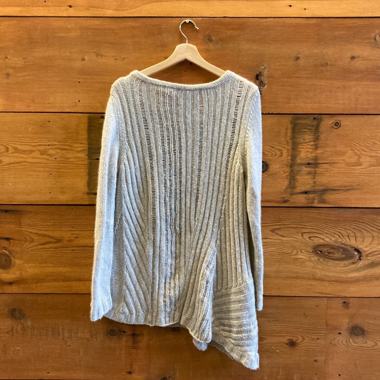 L - Inhabit Light Gray 100% Cashmere Pullover Long Sleeve Sweater 0721DK