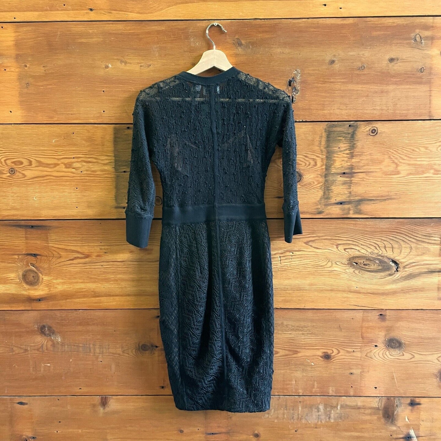 0 / XS - Beguile by Byron Lars Anthopologie Black Lace Mona Dress 0916ES