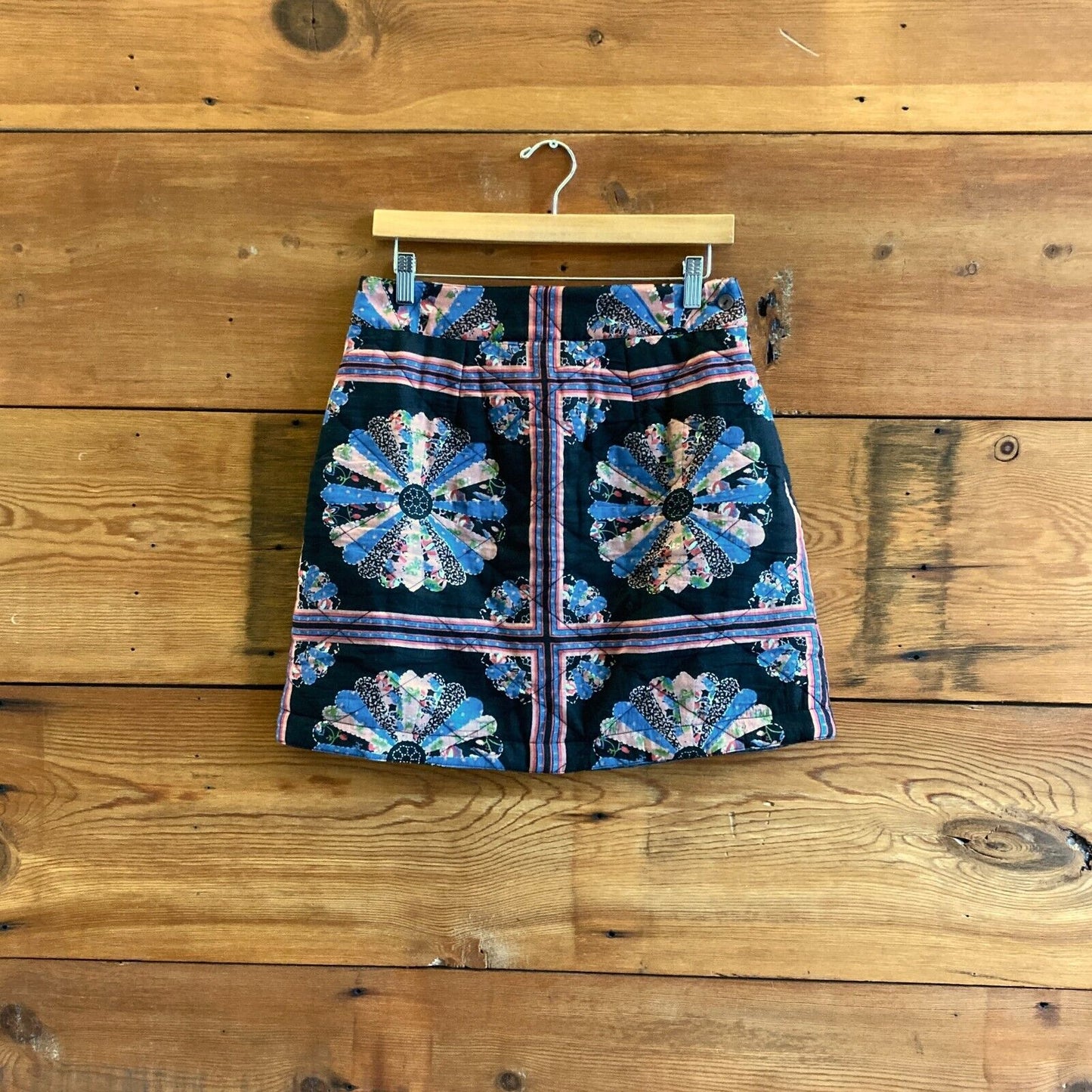 S - Antik Batik Anthropologie $182 Patterned Quilted Jenny Mini Skirt 0618AS