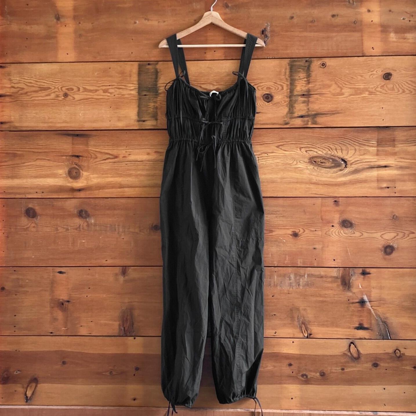 8 - Ulla Johnson $425 Black Sleeveless Smocked Tatum Cotton Jumpsuit 0412AP