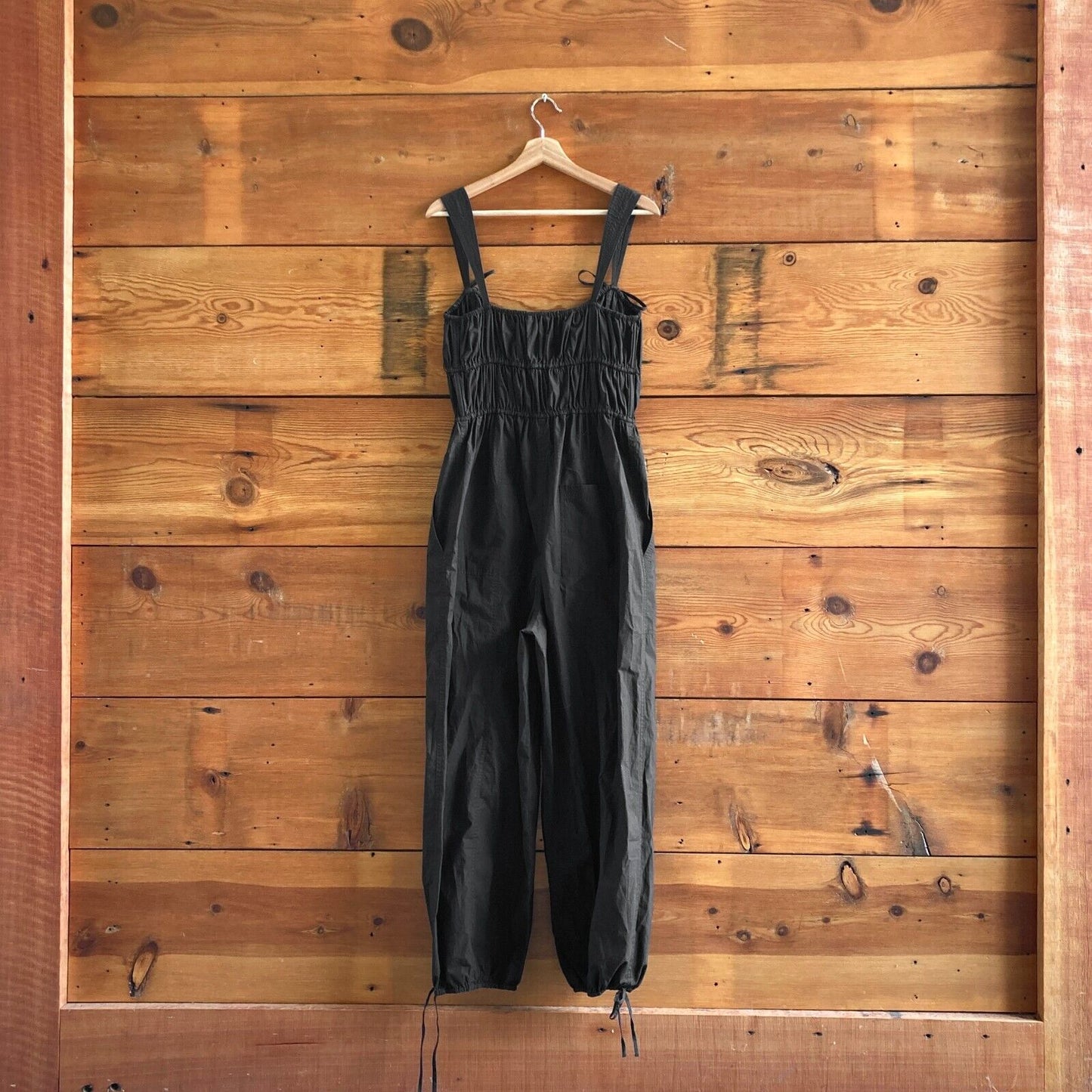 8 - Ulla Johnson $425 Black Sleeveless Smocked Tatum Cotton Jumpsuit 0412AP