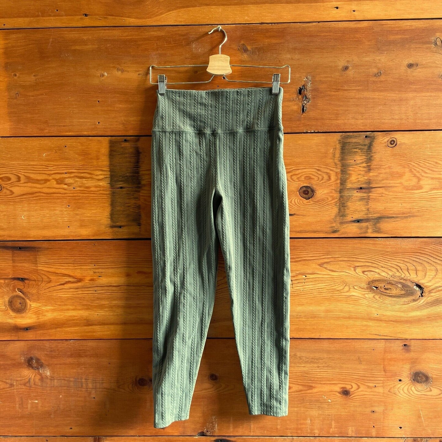 M - Beach Riot Green Cableknit Mindy Twist Top & Piper Pants Outfit 0920PW