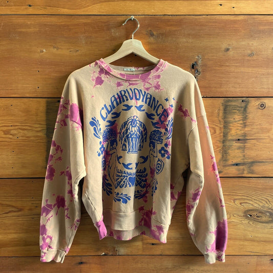 XS - Mother Tan Clairvoyance Patterned Pullover Soft Sweatshirt 0703SC