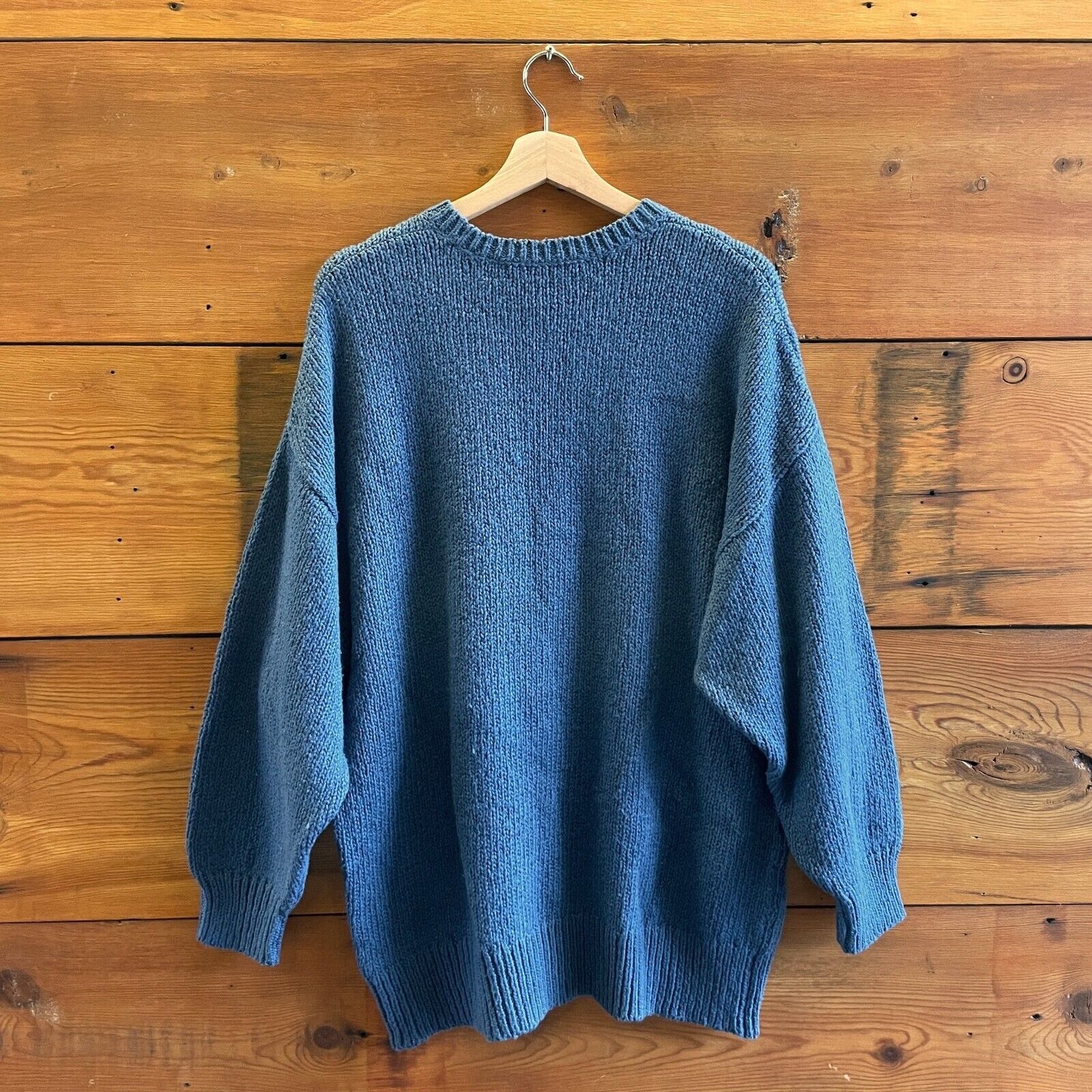 S - Jenni Kayne Blue Cotton Tunic Crewneck Oversized Sweater 4427SC