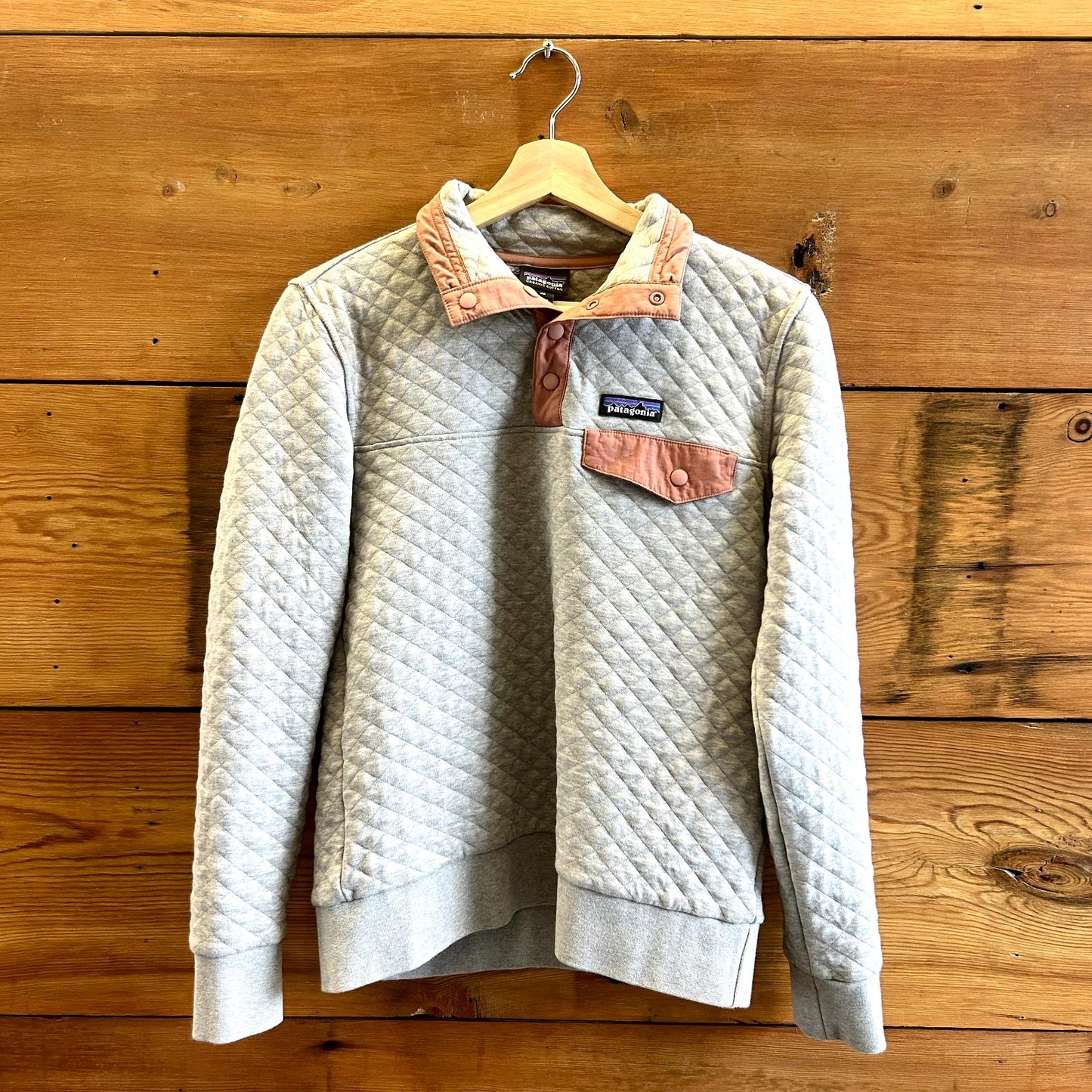 XS - Patagonia Gray Organic Cotton Quilt Snap-T Womens Pullover Jacket 1025TM