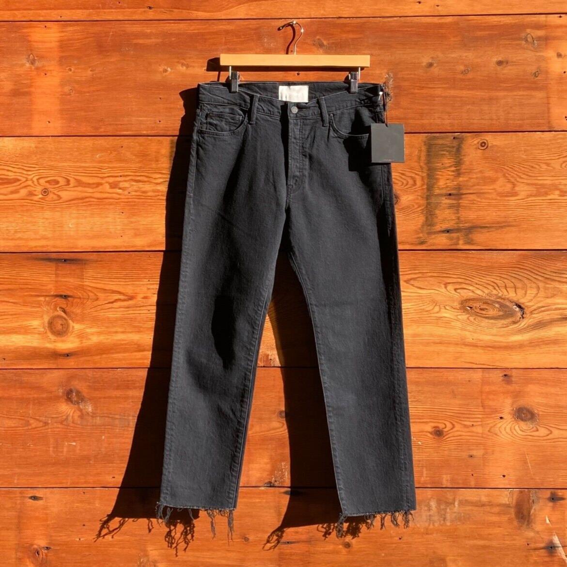 32 - Mother Superior Black Scrapper Cuff Ankle Fray Button Fly Jeans NEW 0716MD