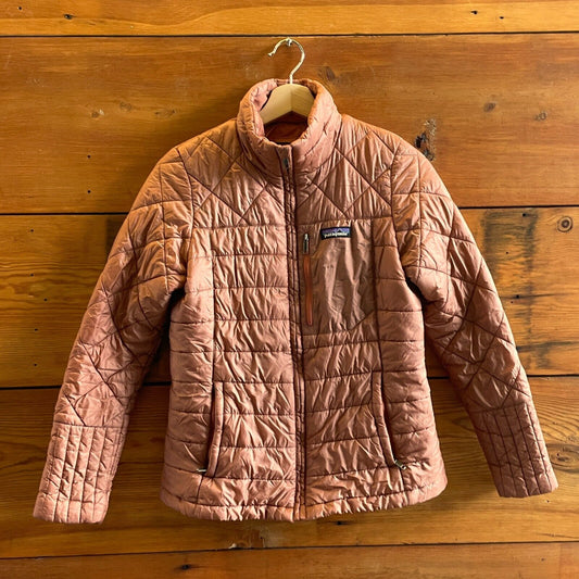 S - Patagonia Terracotta Quilted Insulated Zip Up Radalie Parka Coat 1106KL