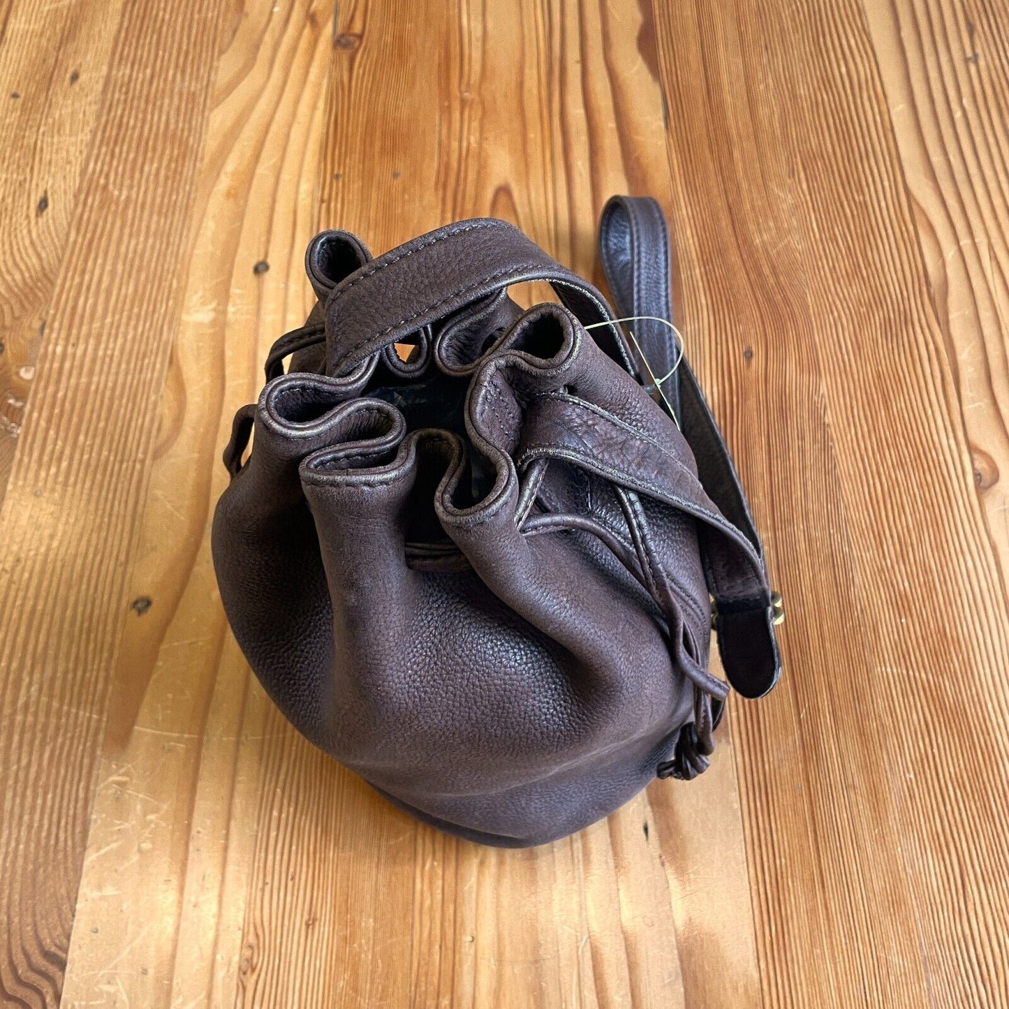 Vintage Coach Brown 4931 Sonoma Pebbled Leather Drawstring Bucket Bag EUC 1011SC